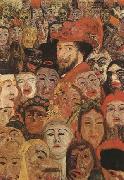 James Ensor Portrait of the Artist Sur-Rounded by Masks (mk09) oil